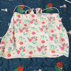 NWT 🏷 🌸 ZARA FLORAL BOW TIE CROP TOP 🌸